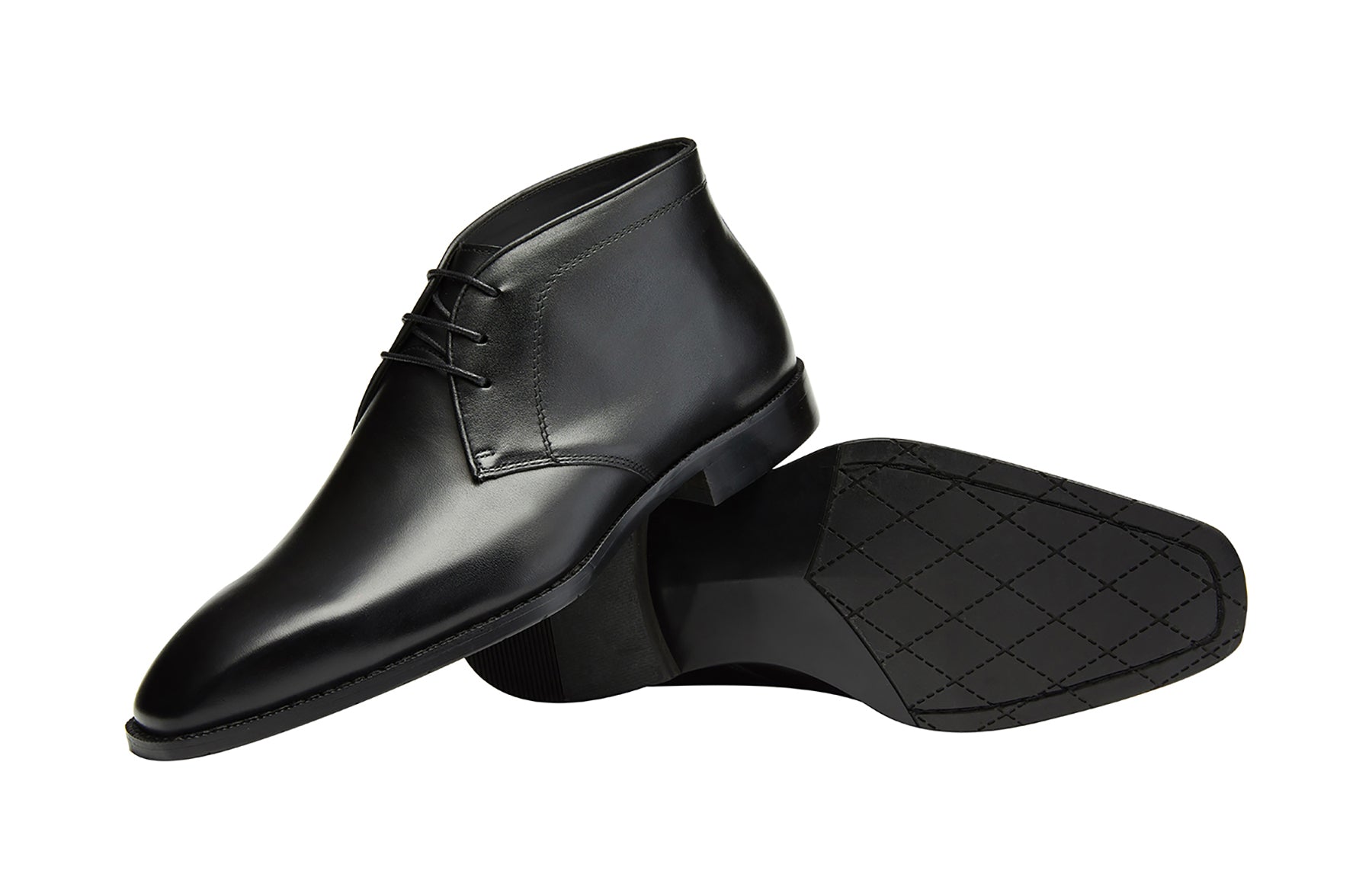 Botas chukka formales de cuero para hombre 