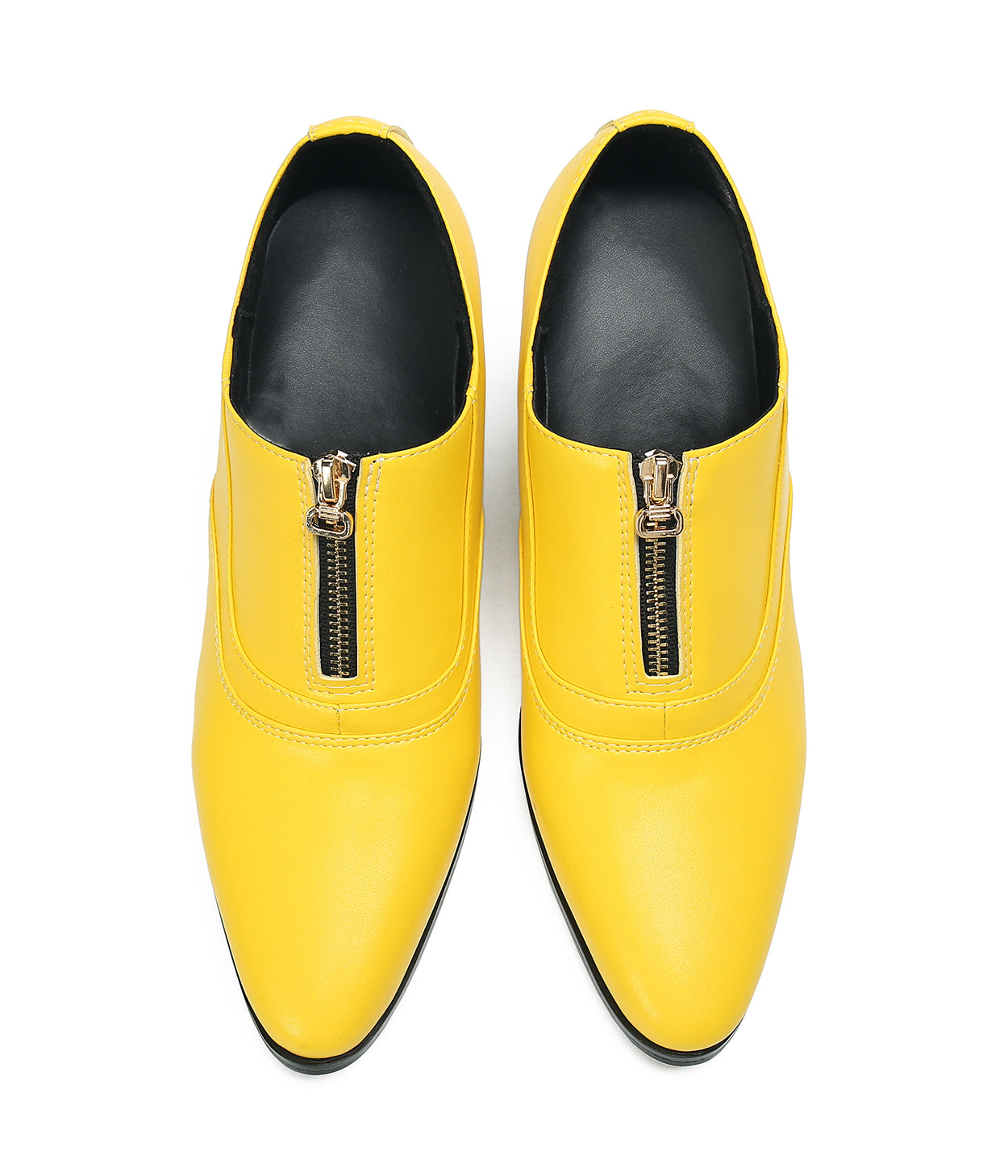 Men's Low Cap Zipper Leather Opera Pumps Boots