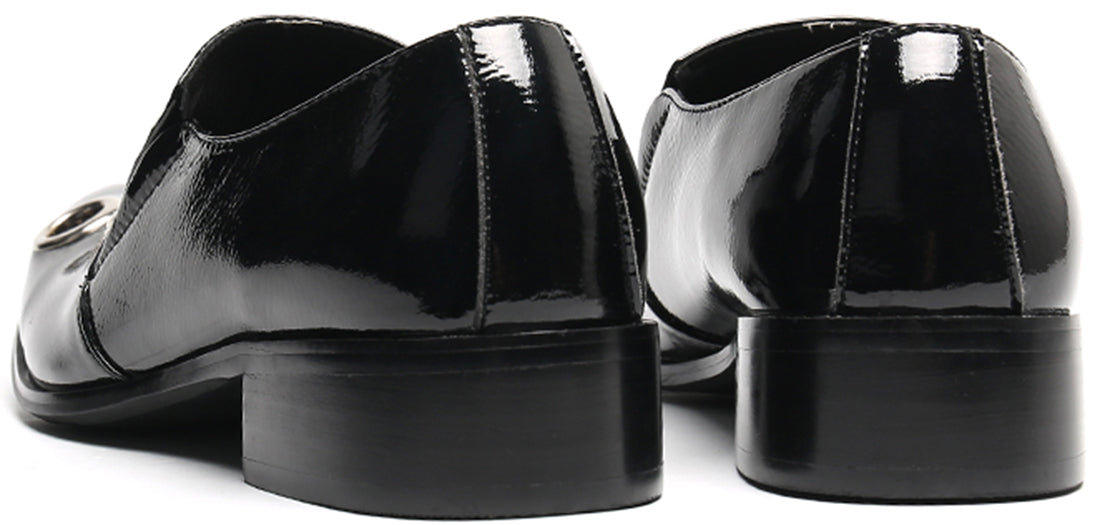 Men's Four Circular Holes Leather Loafers