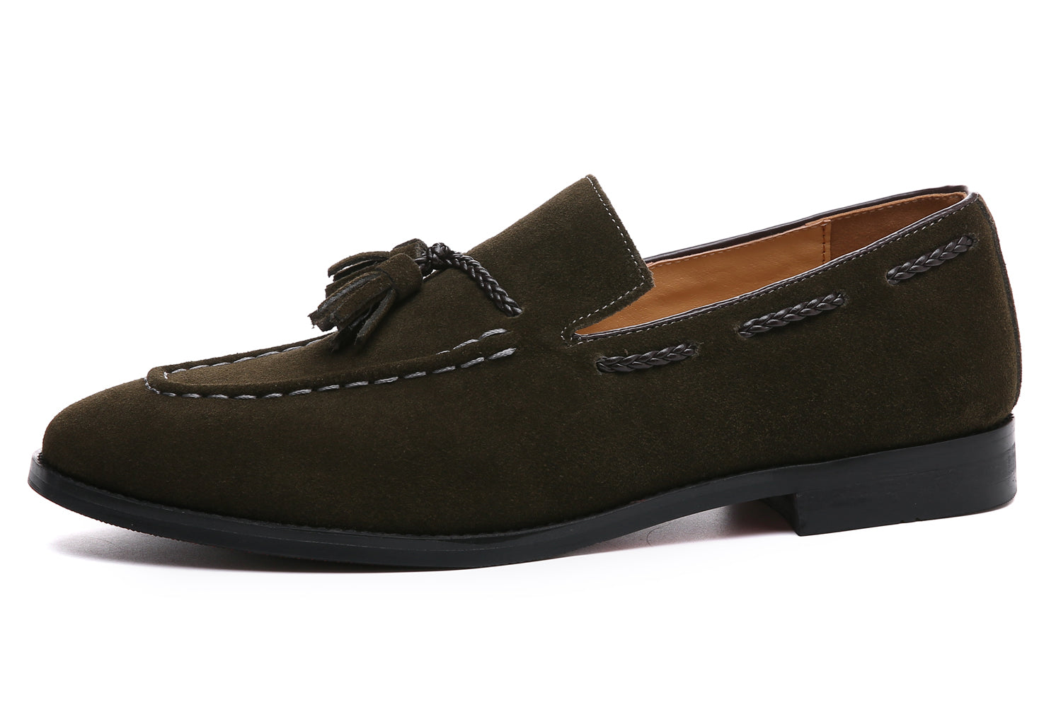 Mocasines con puntera de bicicleta y borlas para hombre