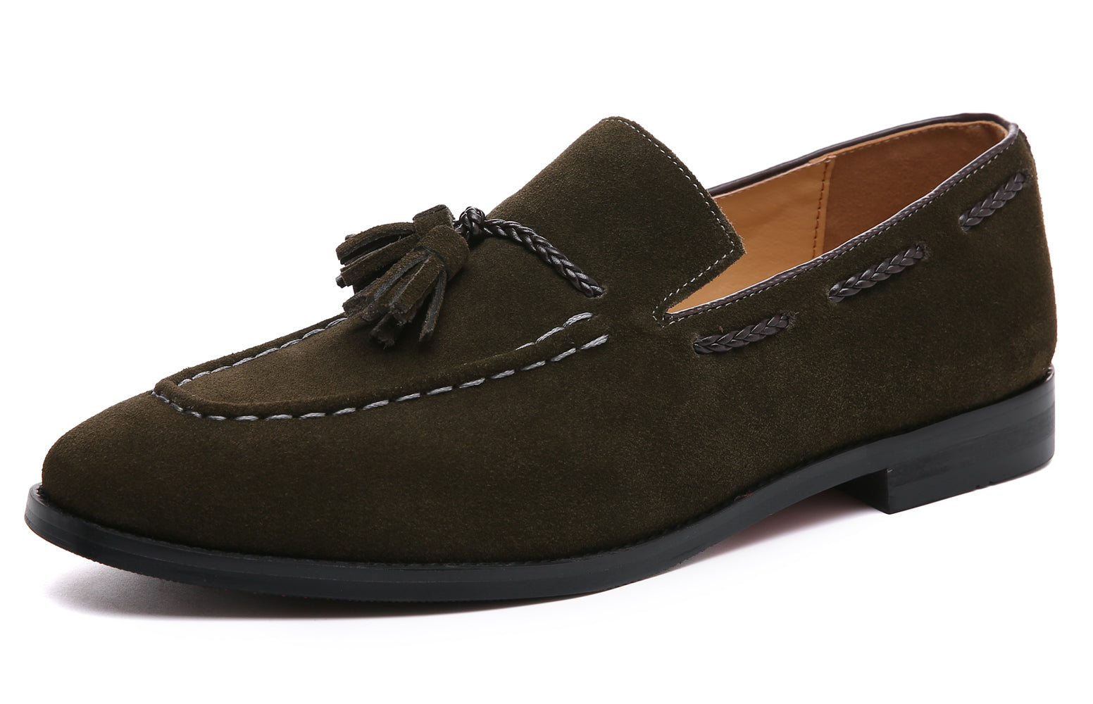 Mocasines con puntera de bicicleta y borlas para hombre