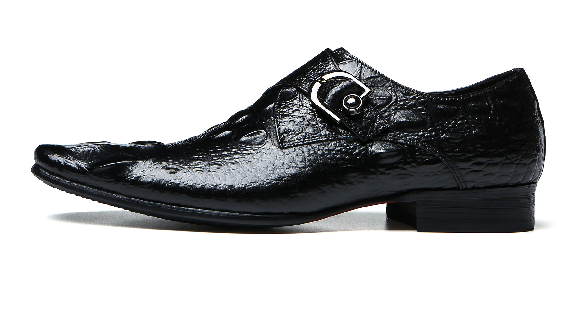 Men's Alligator Buckle Leather Loafers