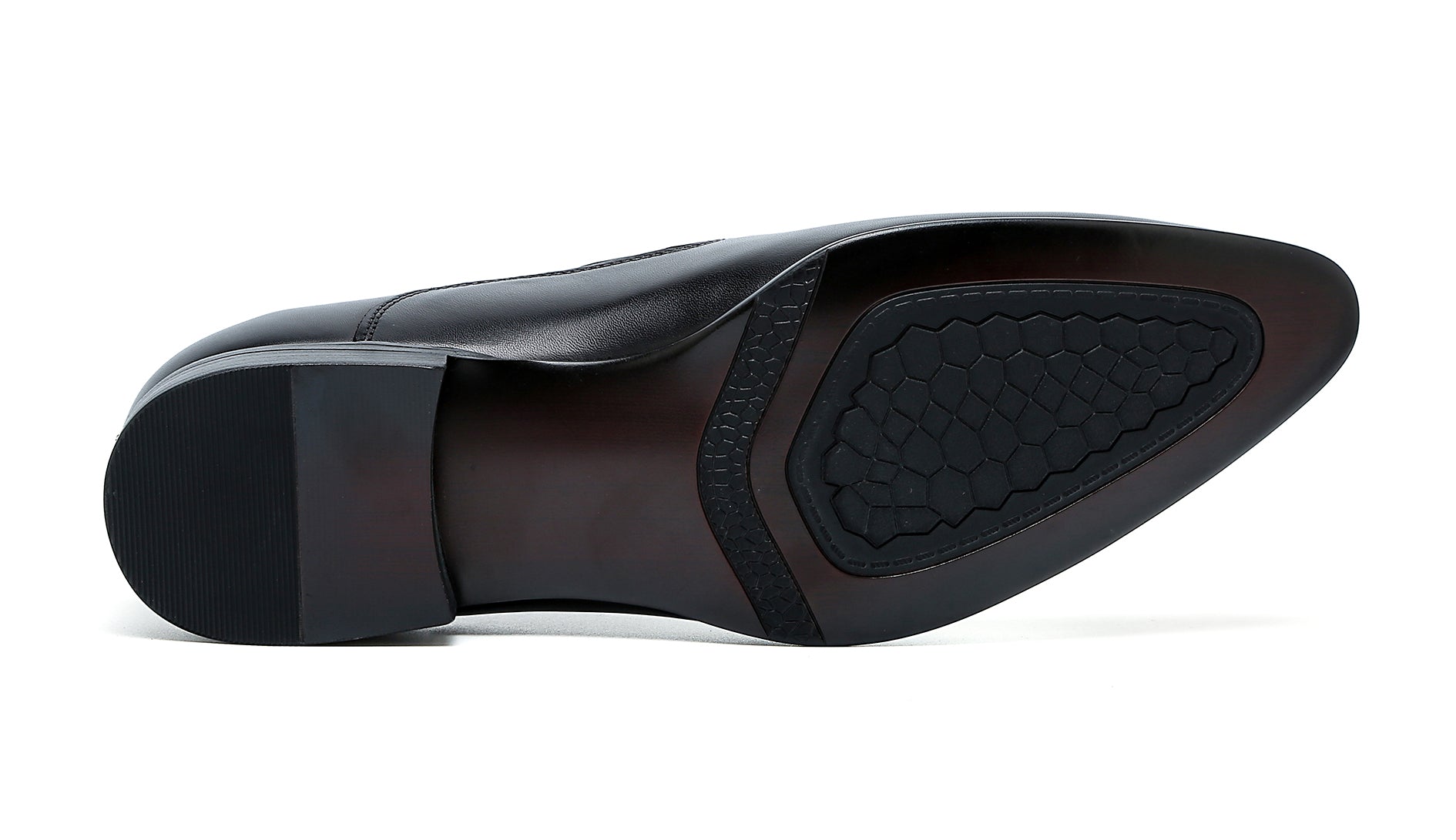 Mocasines formales de cuero sin cordones para hombre