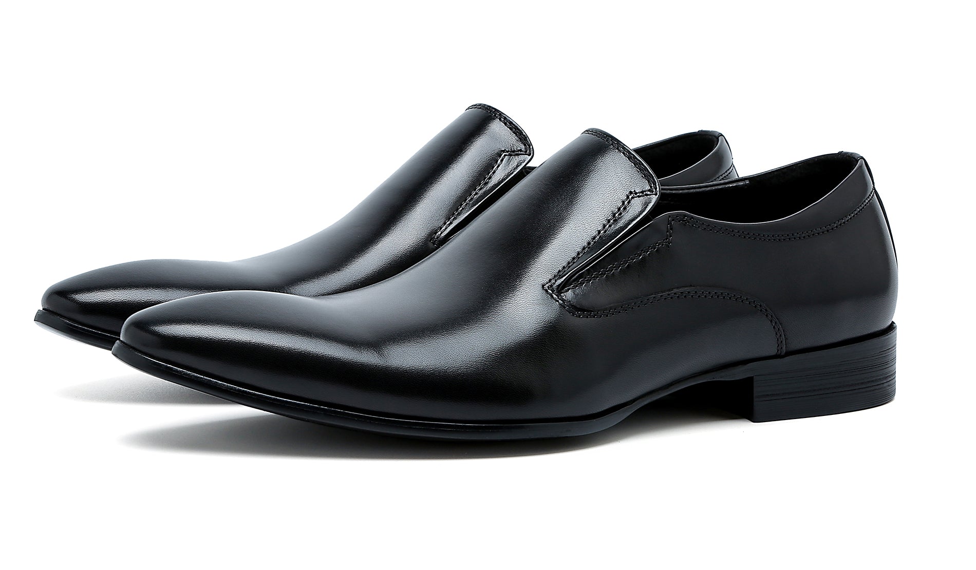 Mocasines formales de cuero sin cordones para hombre