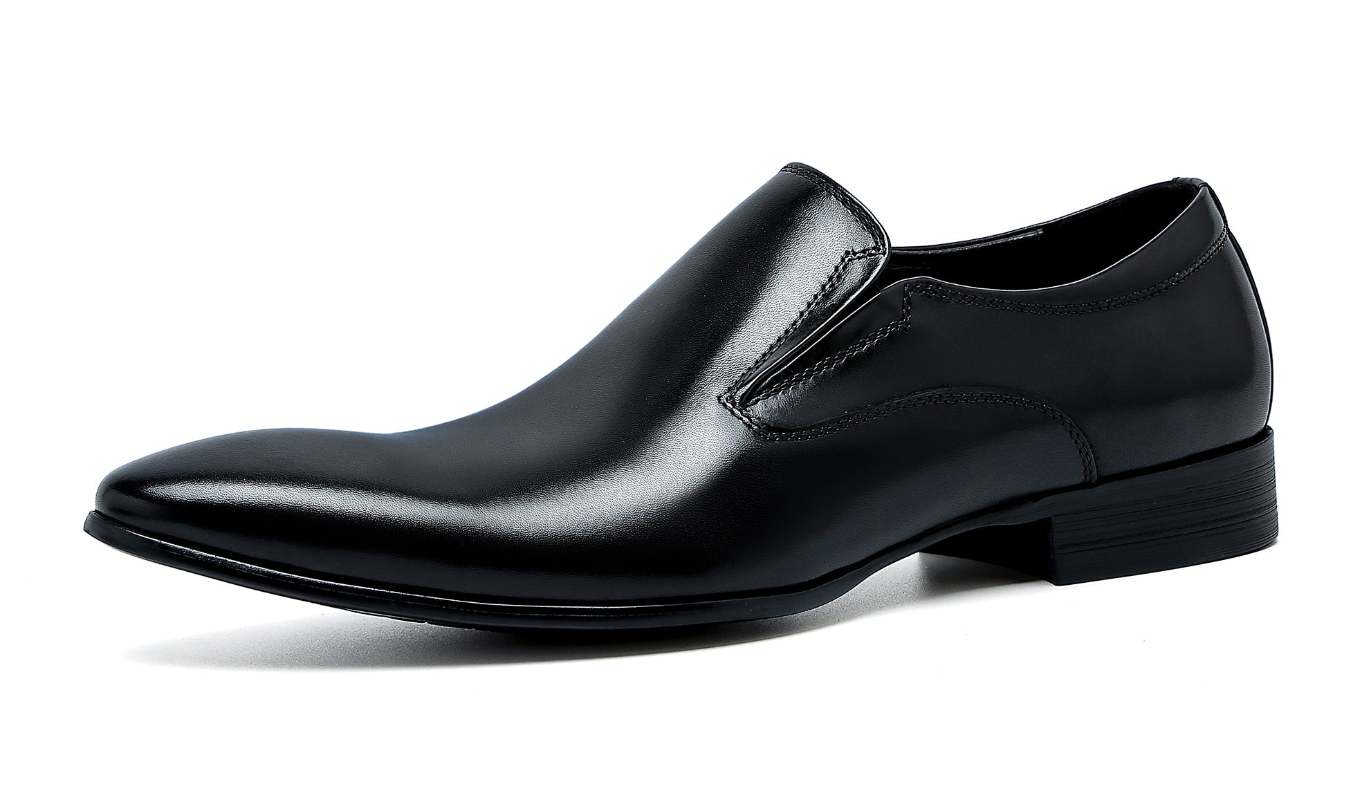Mocasines formales de cuero sin cordones para hombre