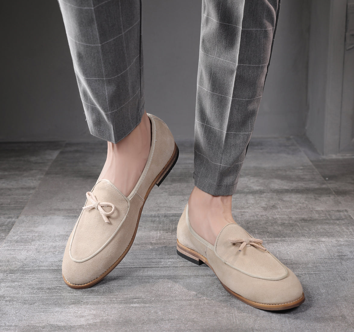 Mocasines informales con lazo para hombre 