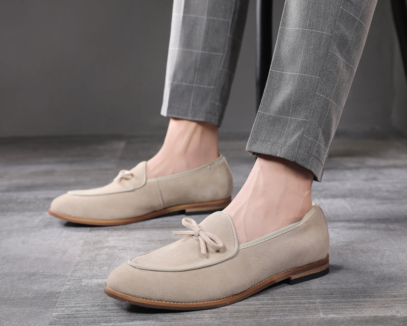 Mocasines informales con lazo para hombre 