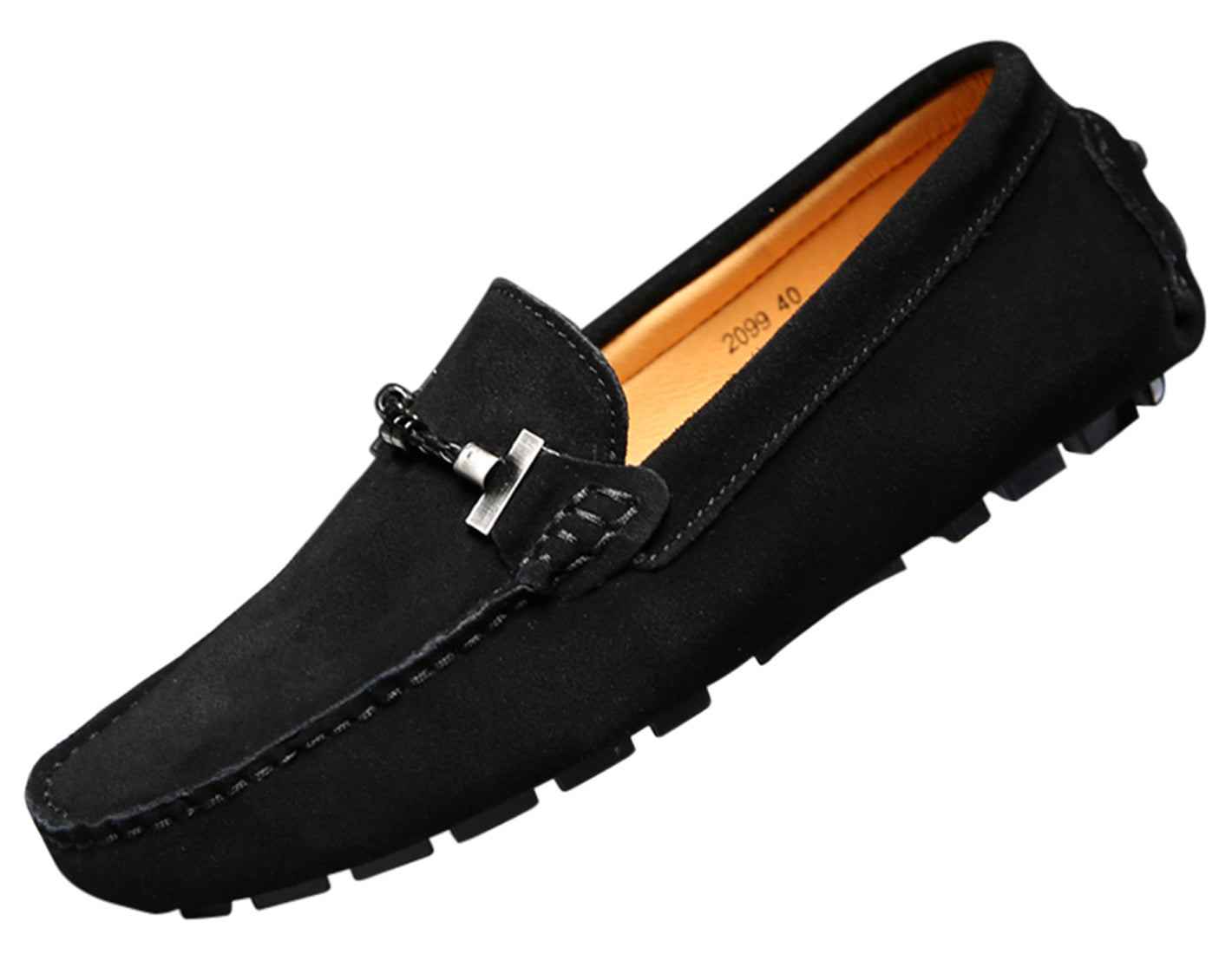 Mocasines de conducción con herrajes para cinturón para hombre