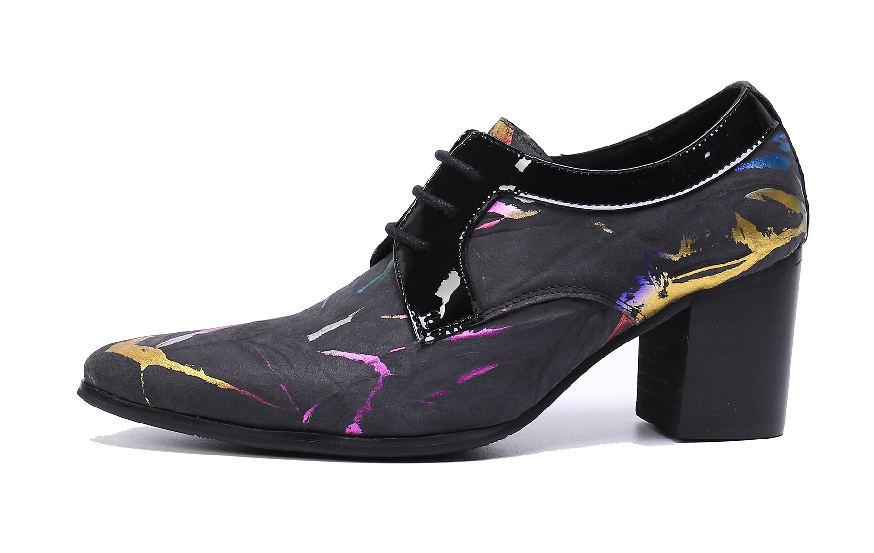 Men's Leather Lace-Up Comfort Opera Pumps