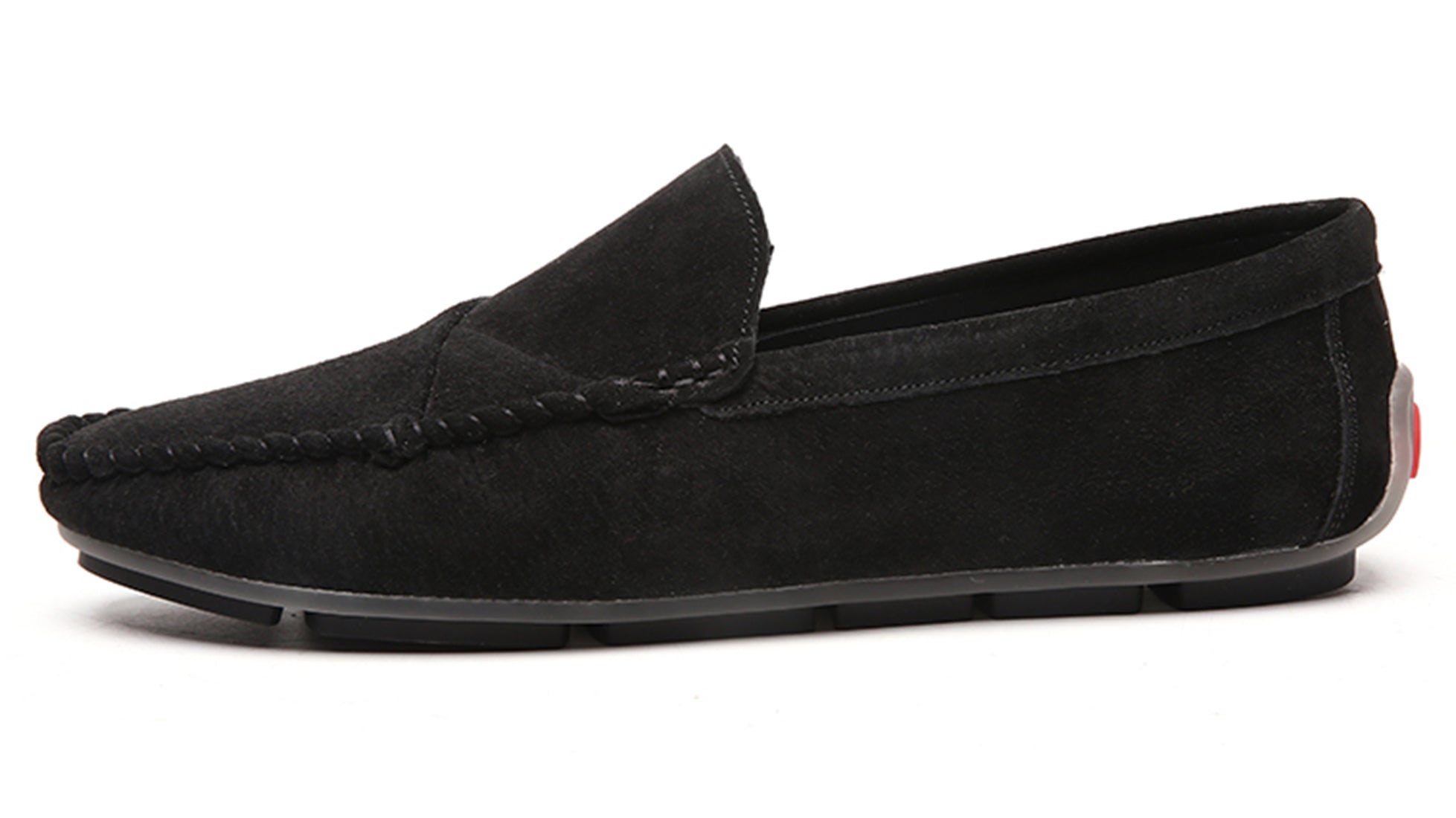 Mocasines de conducción con costuras de ante para hombre