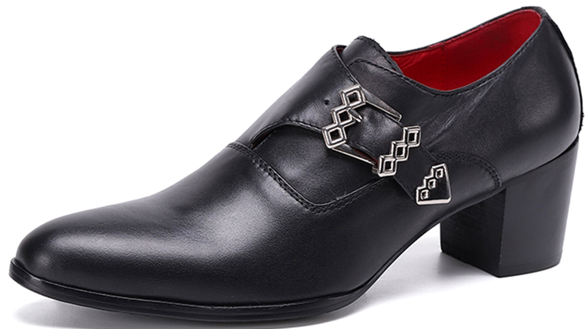 Men's Leather Buckle Slip-on Opera Pumps