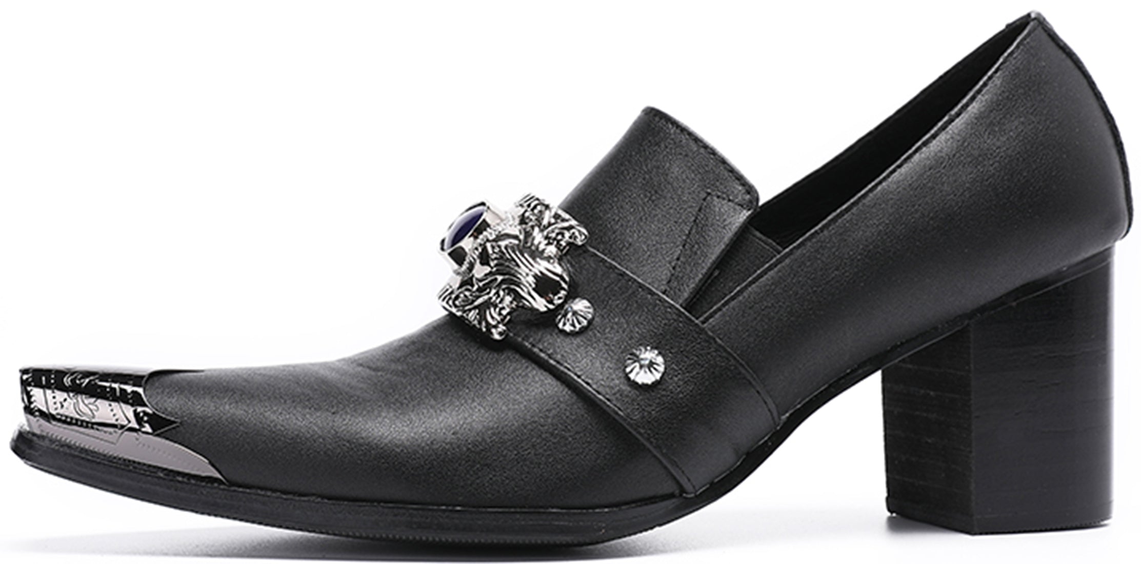 Zapatos de salón Opera sin cordones de zafiro para hombre