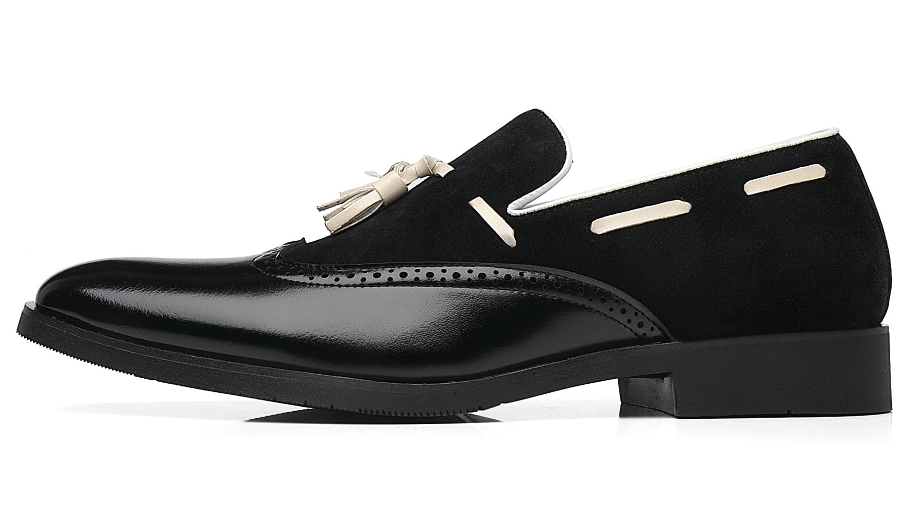 Men's Wingtip Tassel Smoking Loafers