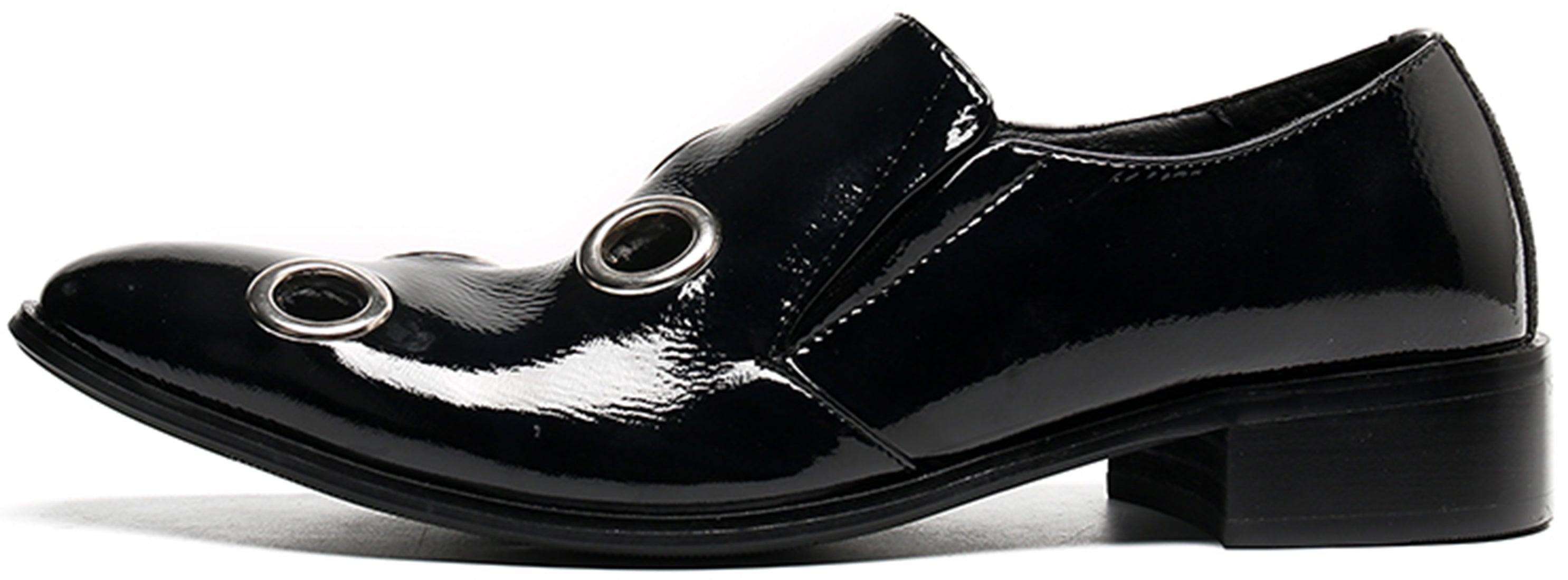 Men's Four Circular Holes Leather Loafers