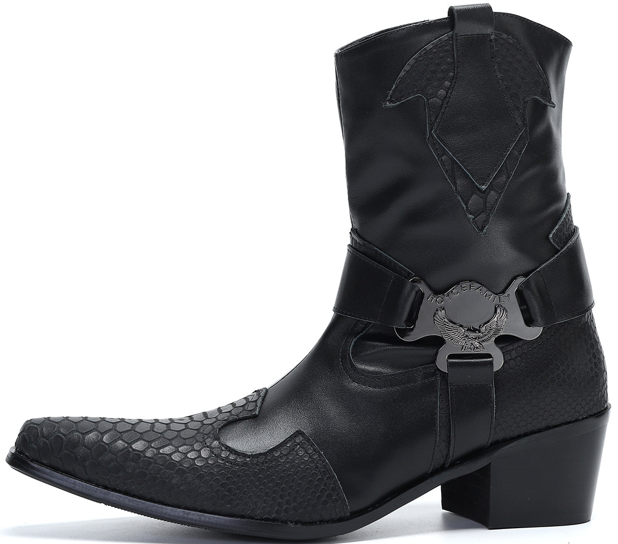 Men's Buckle High Top Western Boots