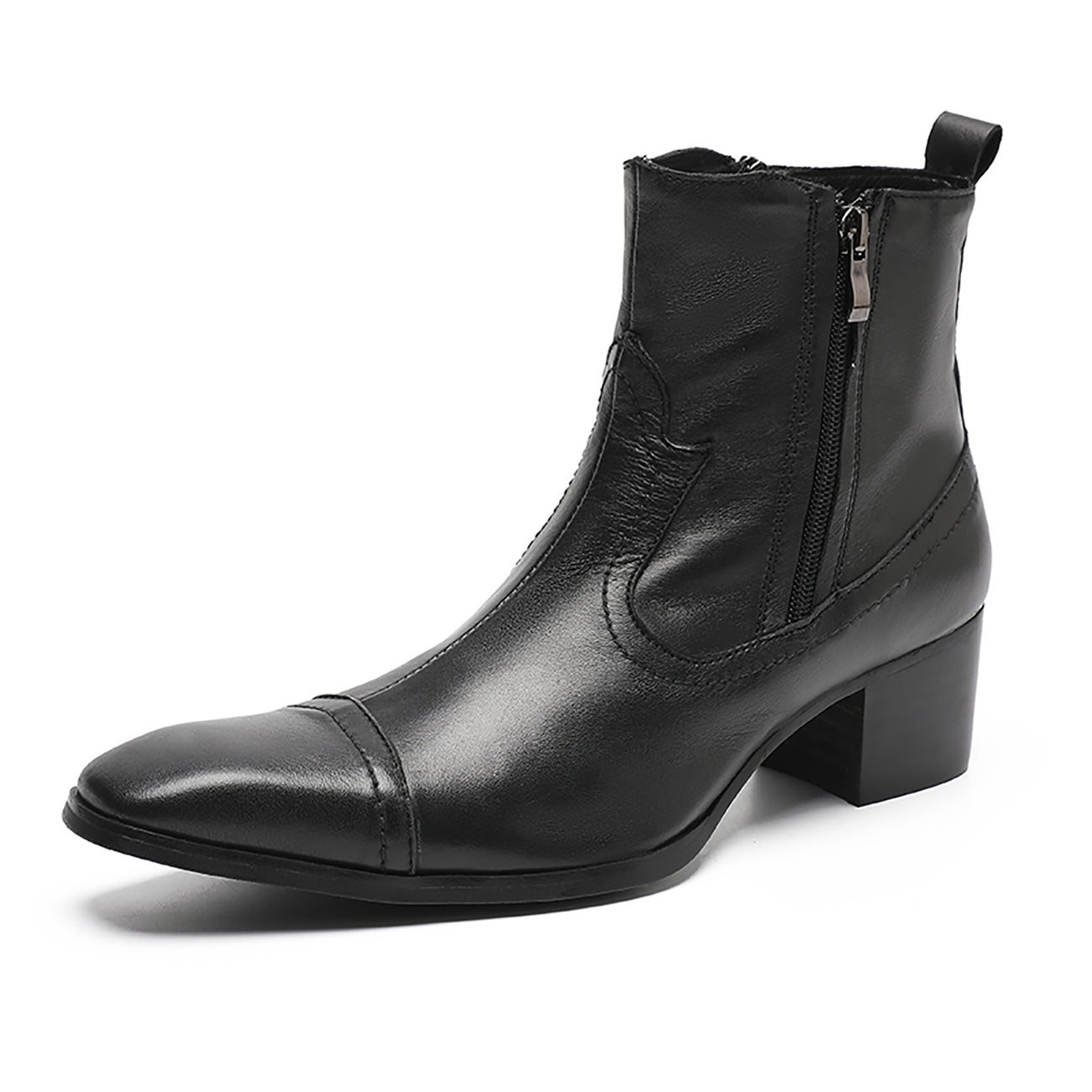 Botas vaqueras con punta redonda para hombre