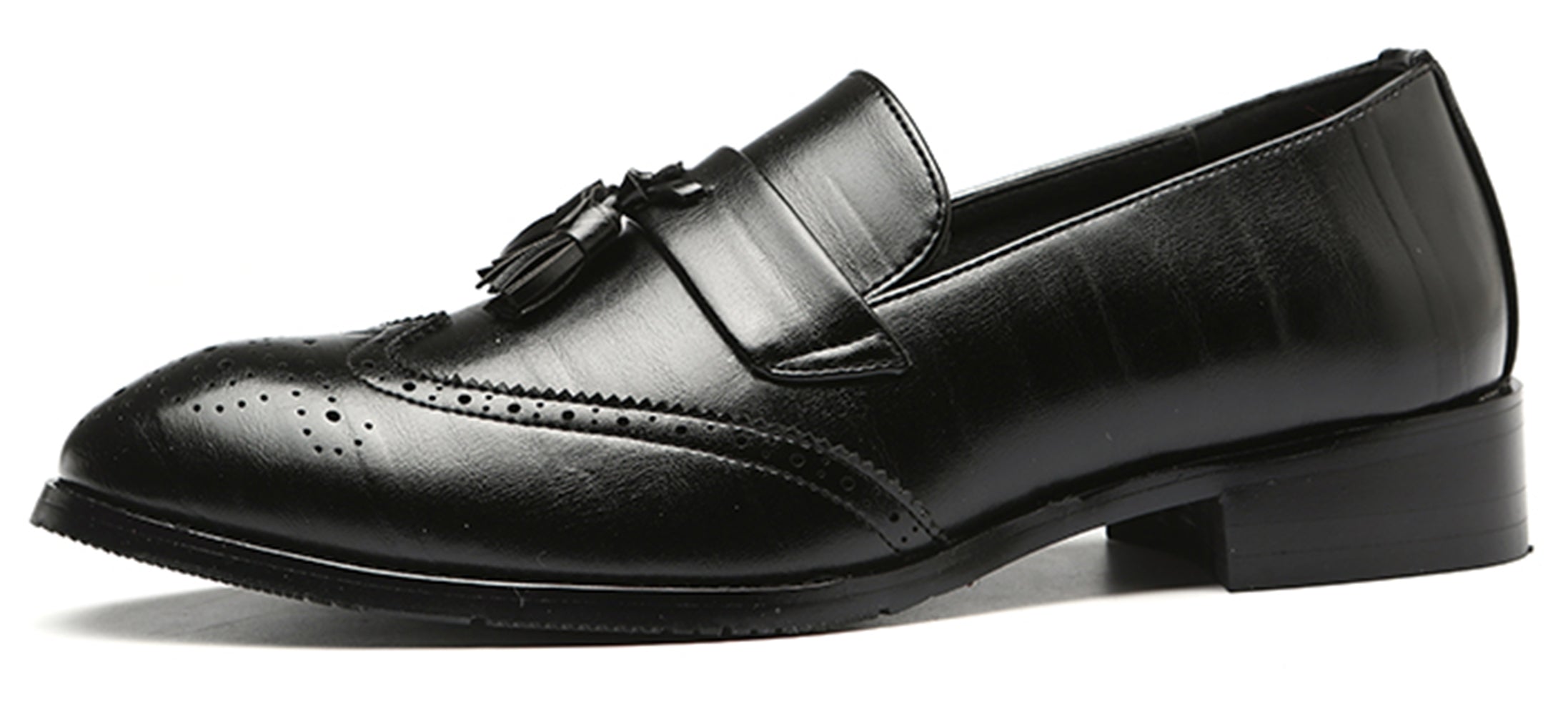 Men's Wingtip Smoking Loafers