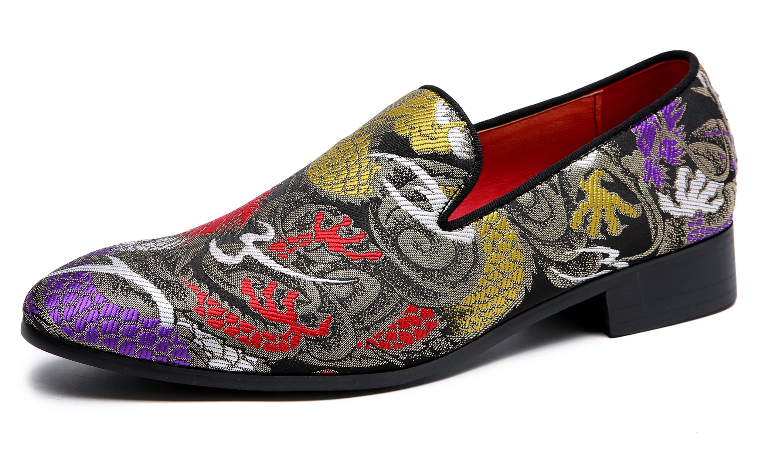 Men's Casual Embroidery Smoking Loafers