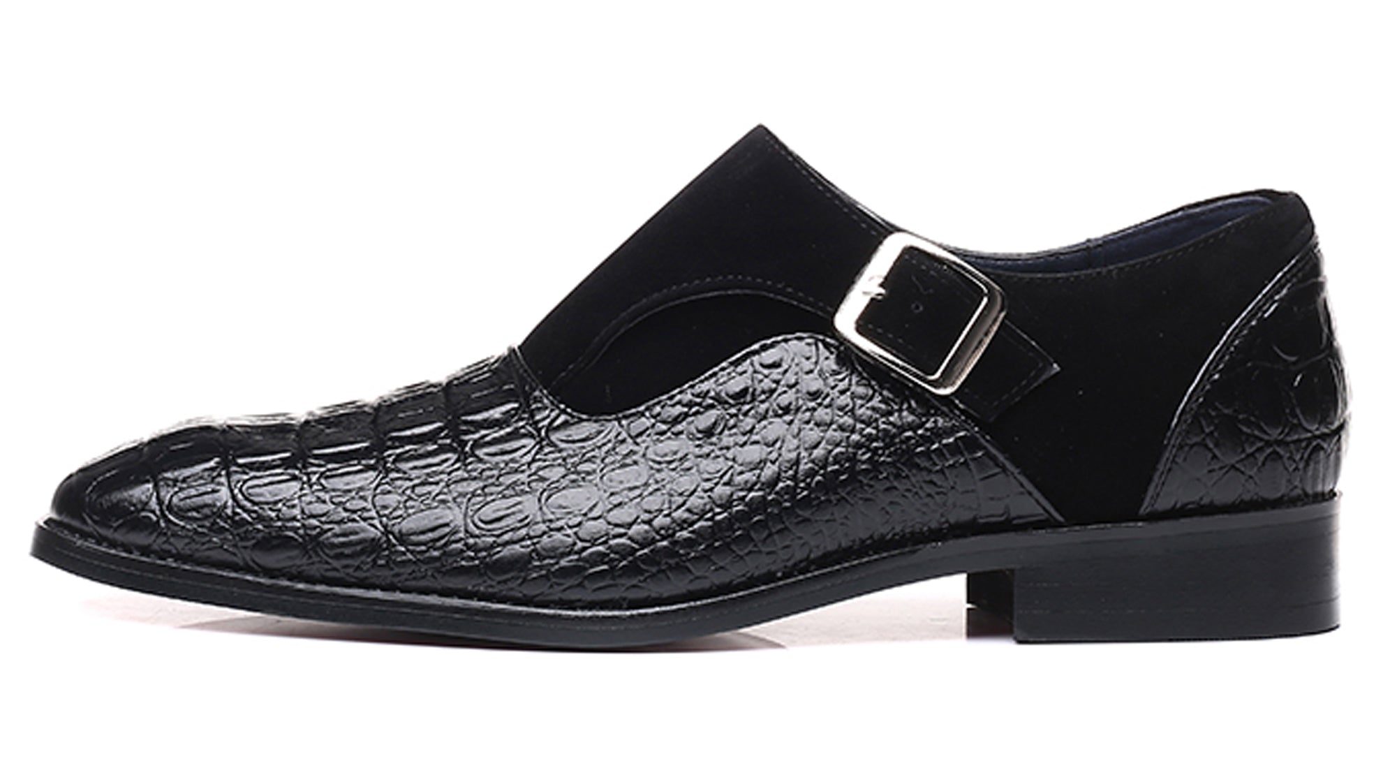 Mocasines para fumar de ante de cocodrilo para hombre
