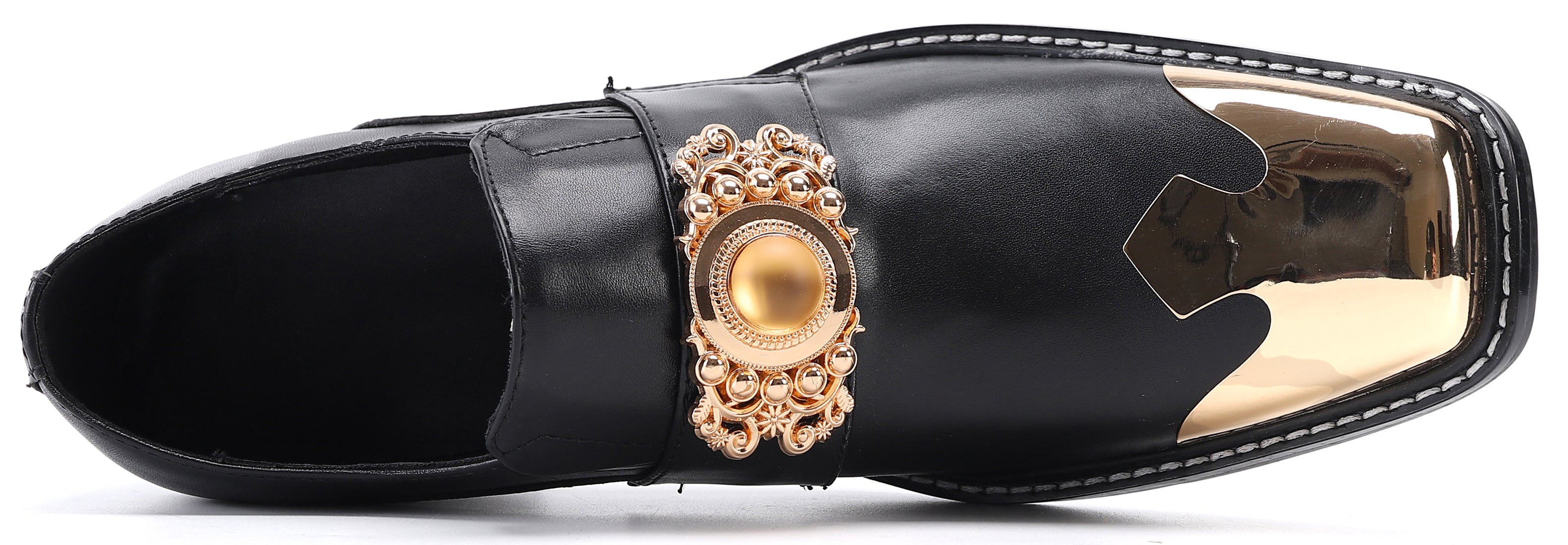 Men's Beaded Metal Tip Western Loafers