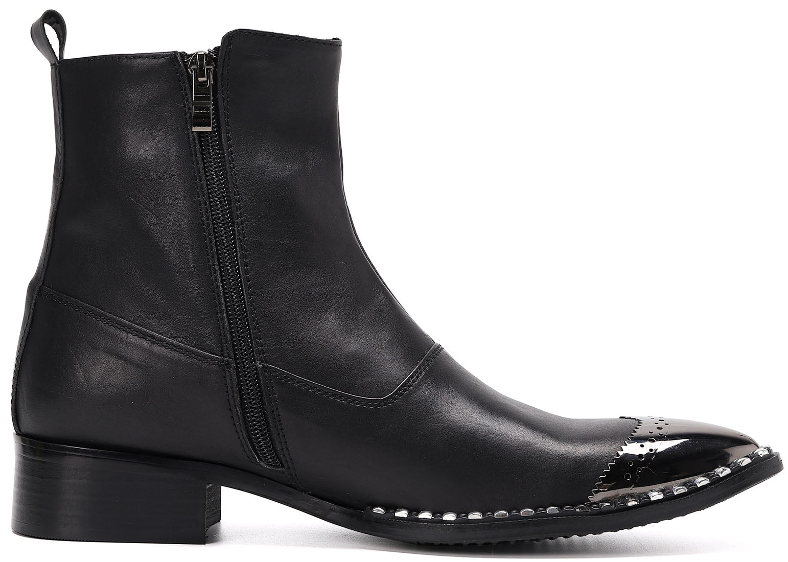 Men's Western Boots Metal Tip High Top
