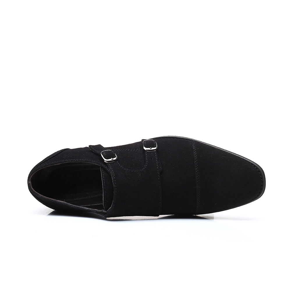 Men's Suede Double Monk Strap Loafers