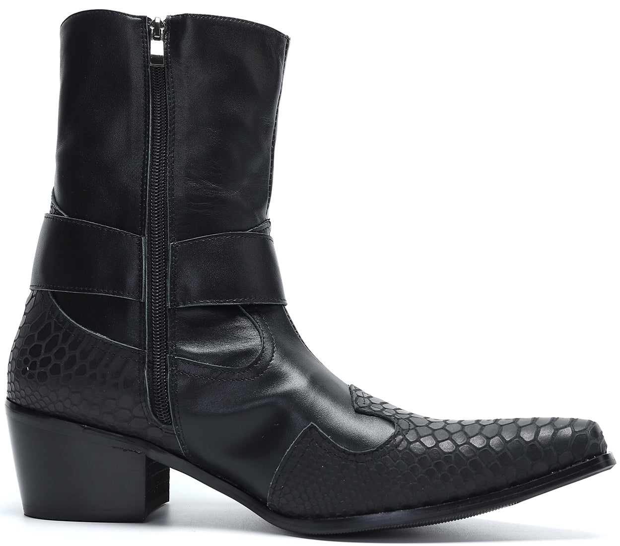 Men's Buckle High Top Western Boots
