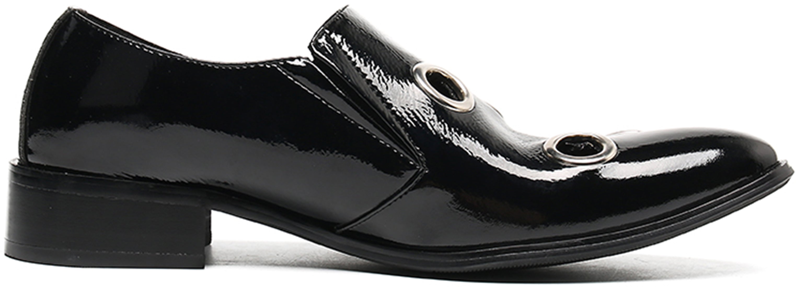 Men's Four Circular Holes Leather Loafers