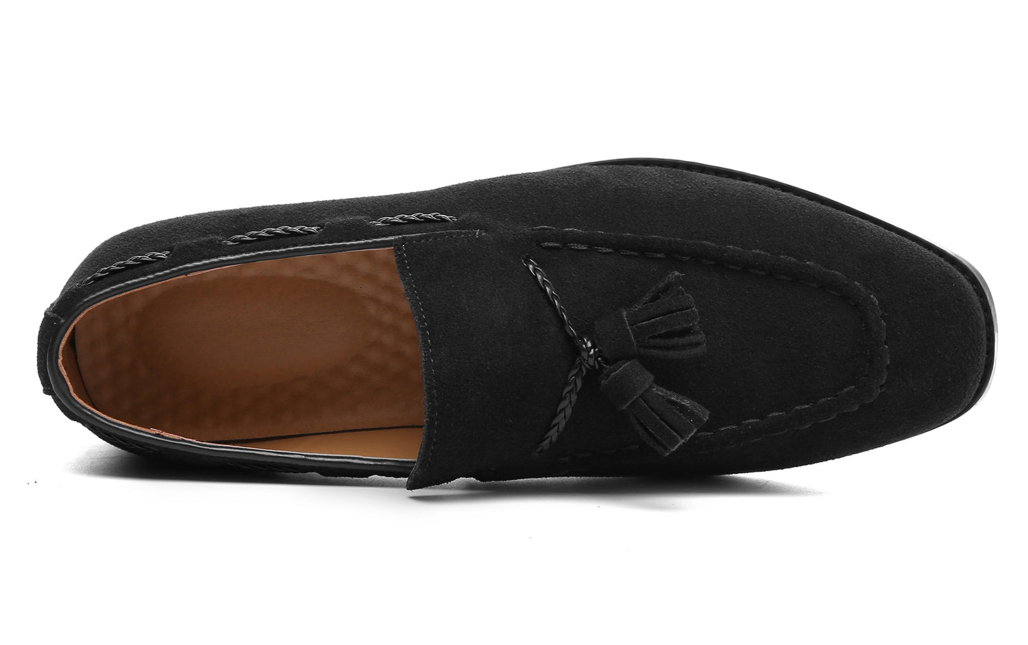 Mocasines con puntera de bicicleta y borlas para hombre