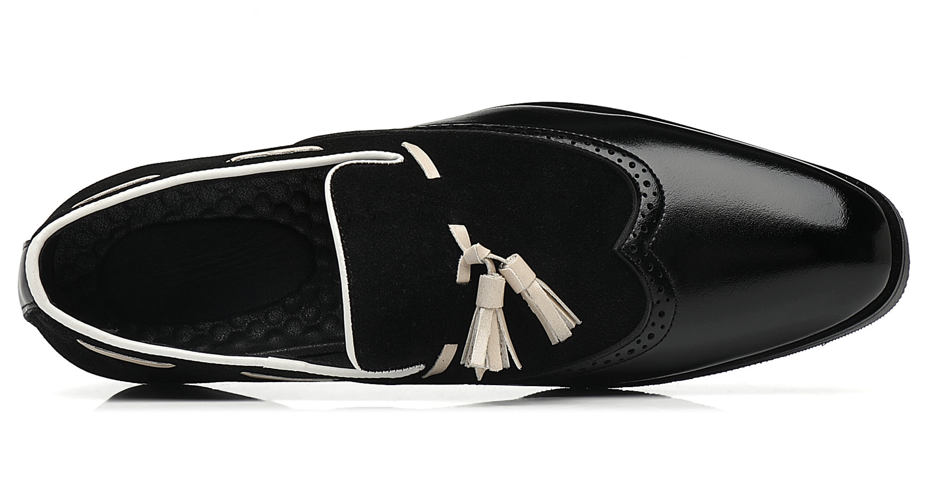 Men's Wingtip Tassel Smoking Loafers