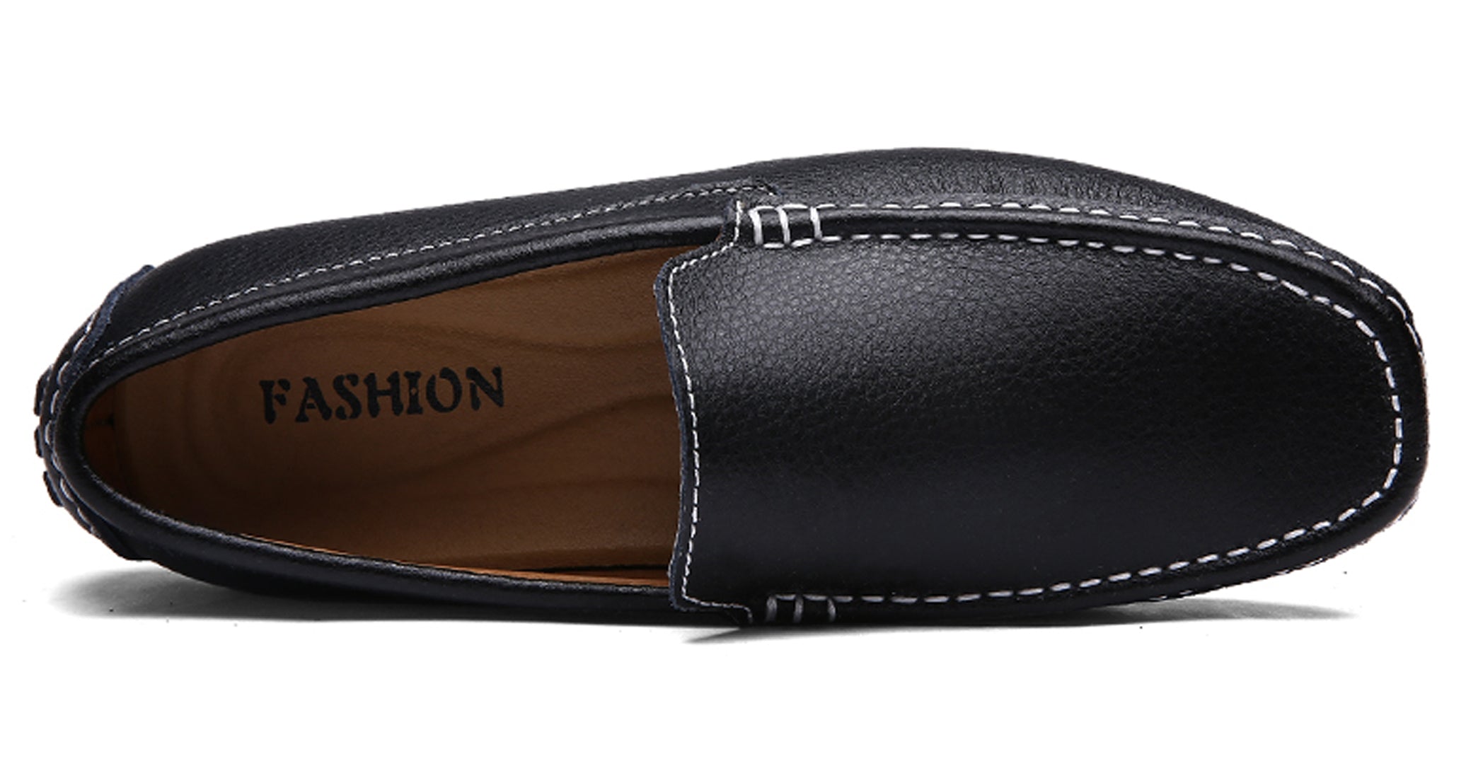 Mocasines de conducción lisos cosidos para hombre