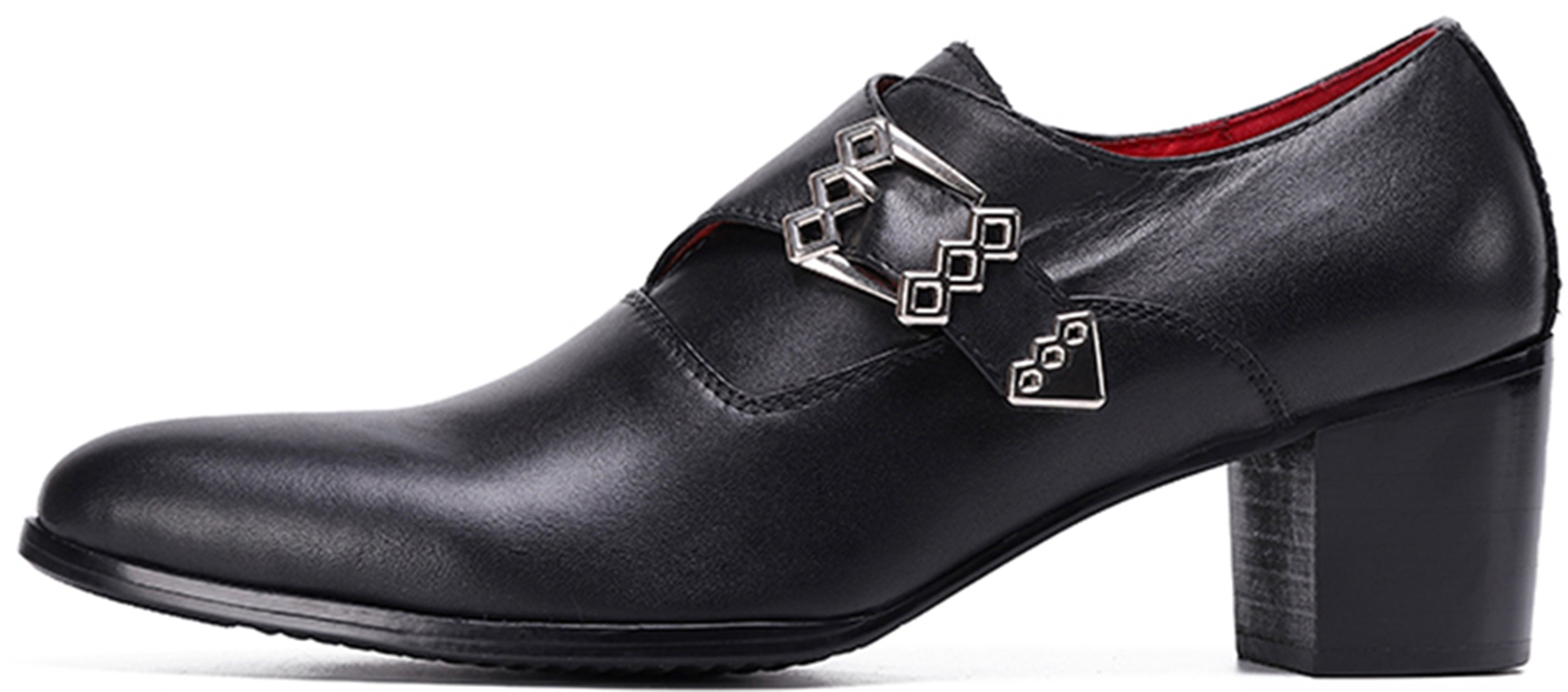 Men's Leather Buckle Slip-on Opera Pumps