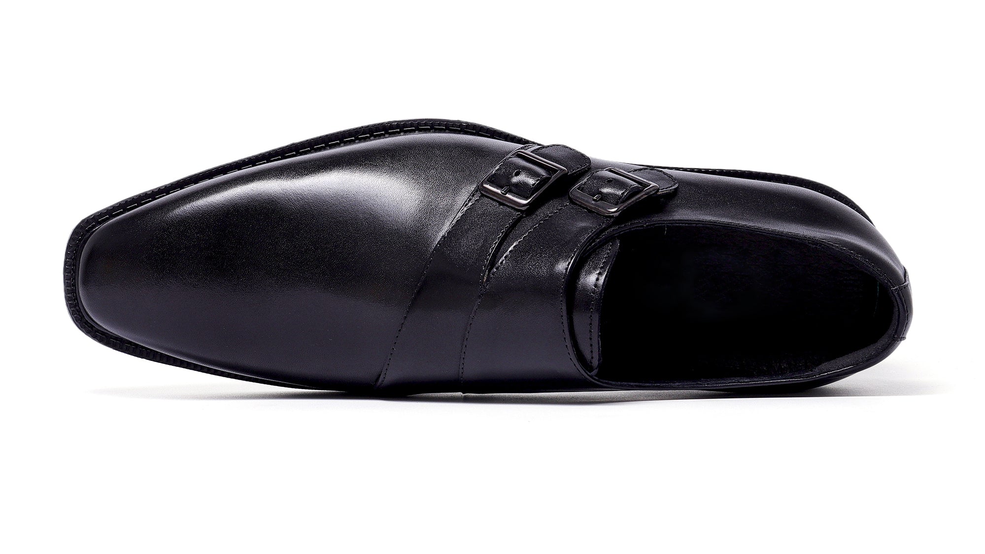 Men's Double Monk Strap Leather Loafers