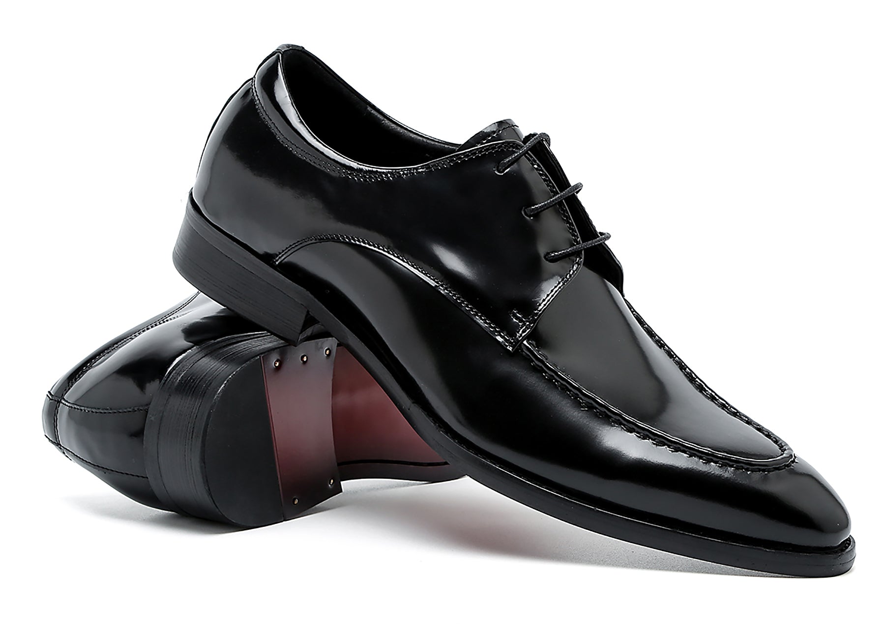 Men's Leather Patent Derby Formal Shoes
