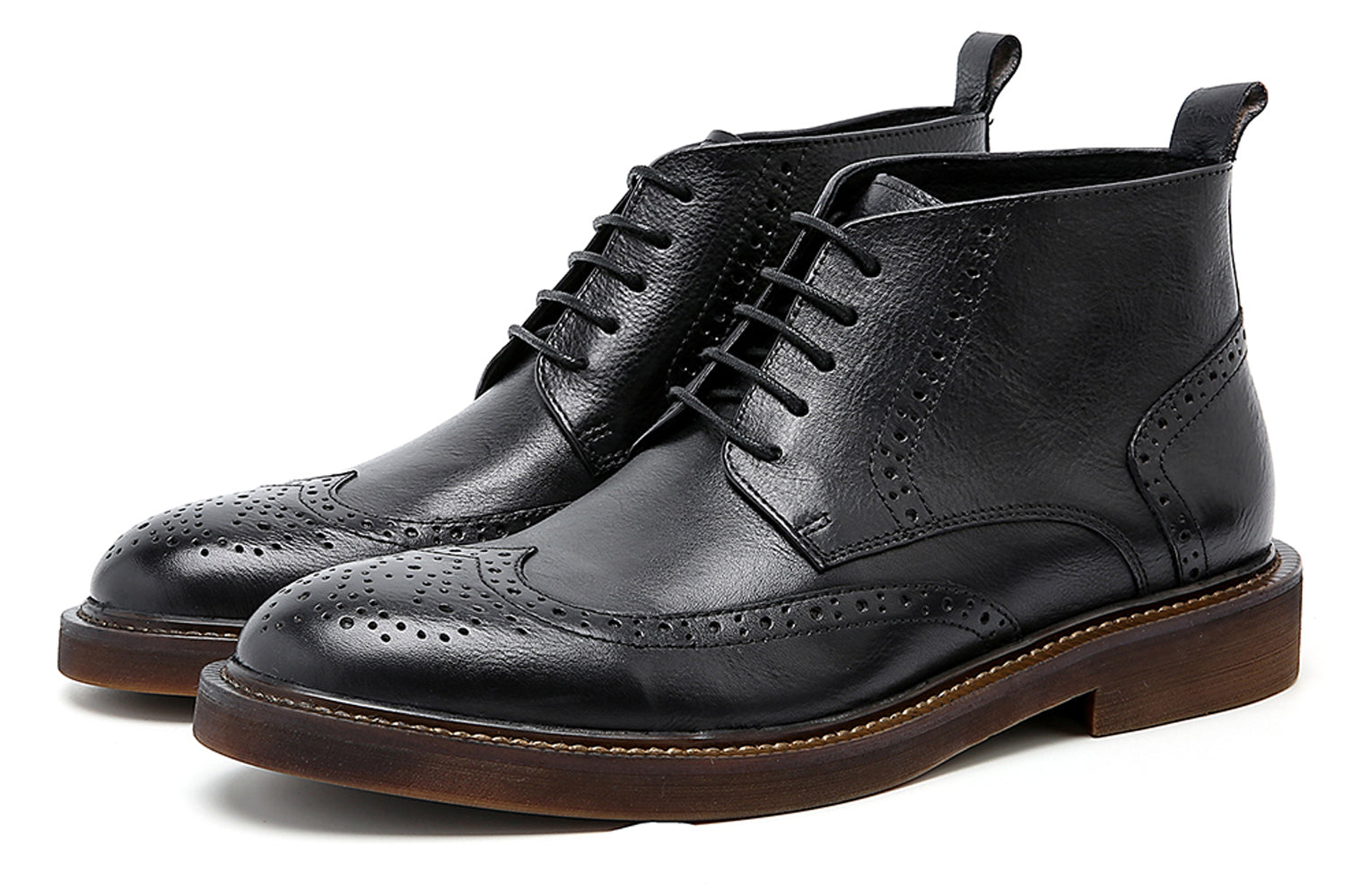 Men's Brogue Oxford Leather Casual Boots