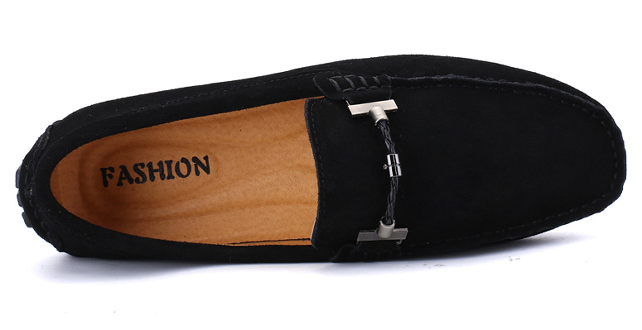 Mocasines de conducción con herrajes para cinturón para hombre