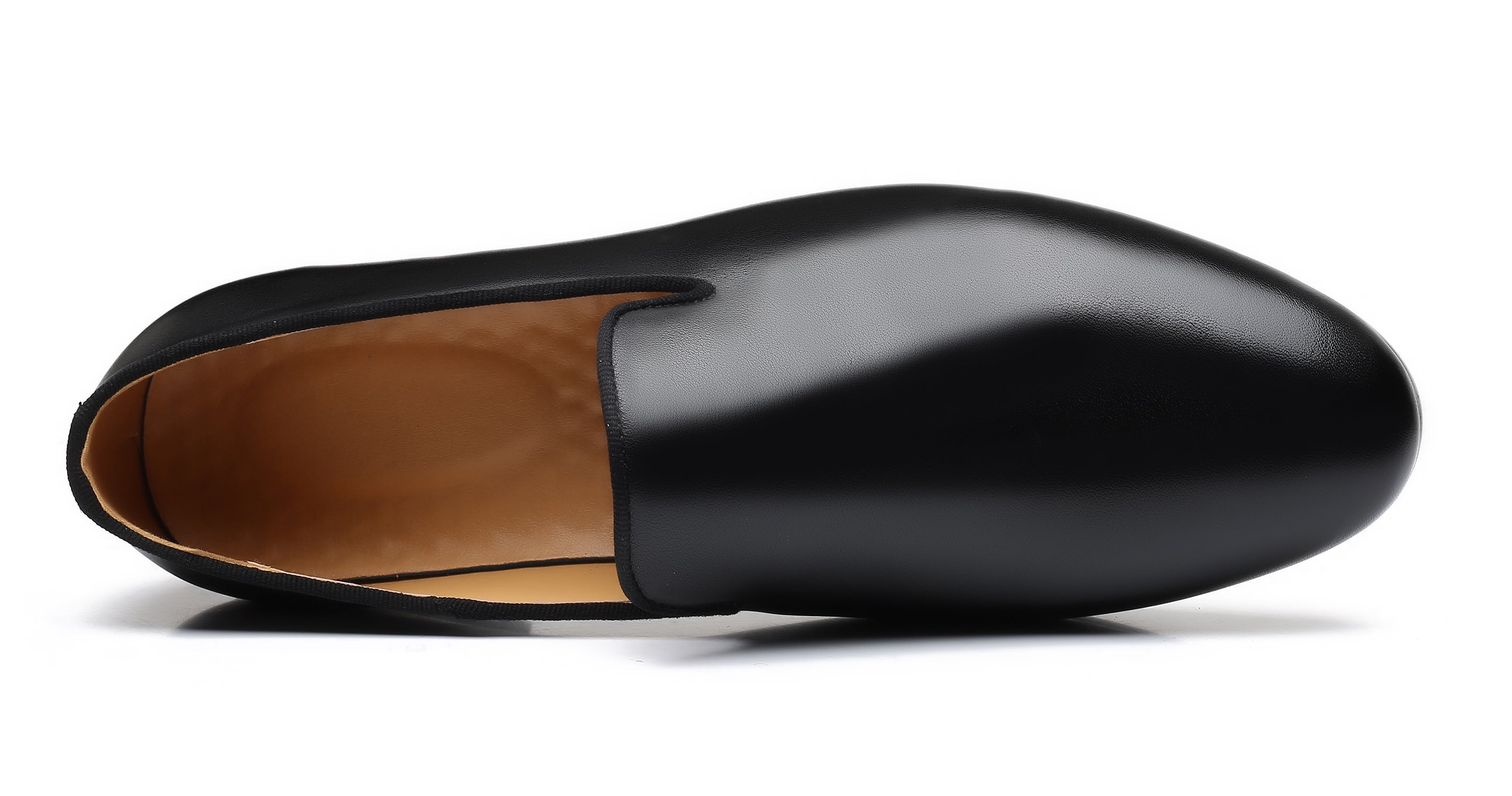 Men's Plain Leather Smoking Loafers