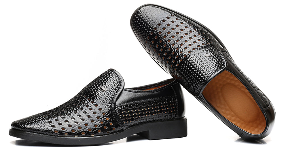 Mocasines tejidos transpirables para hombre 