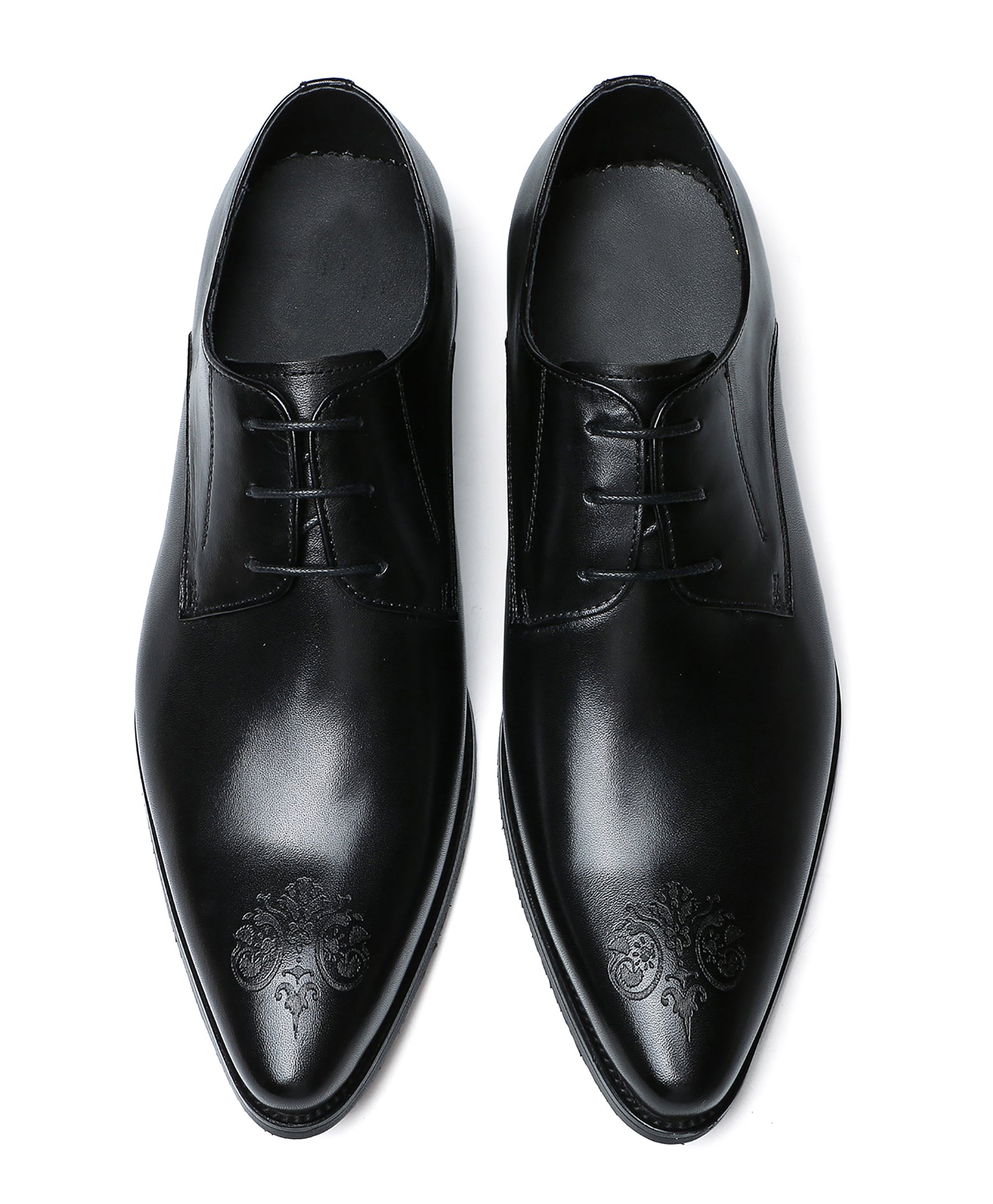 Derby de cuero cómodo Brogues para hombre 