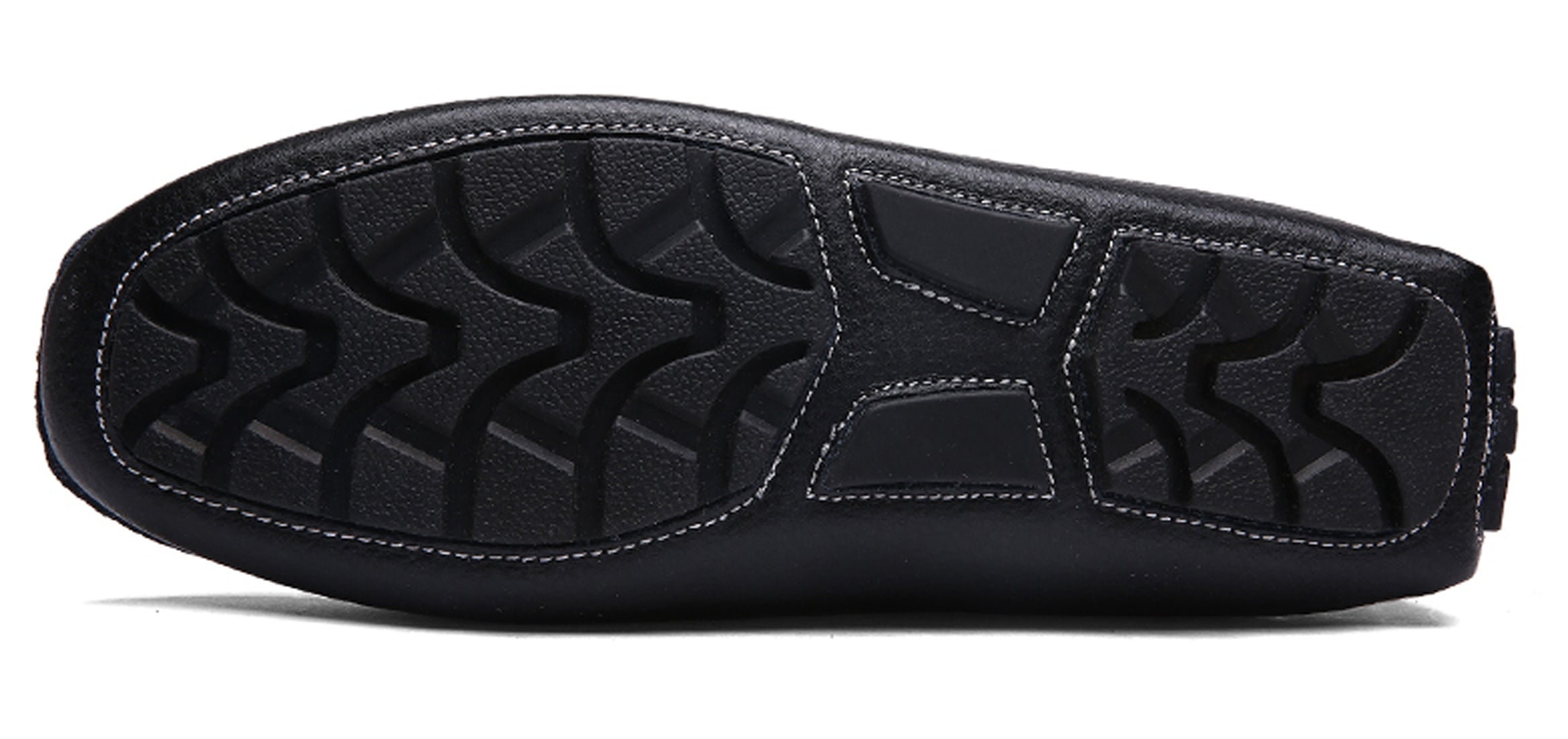 Mocasines de conducción lisos cosidos para hombre