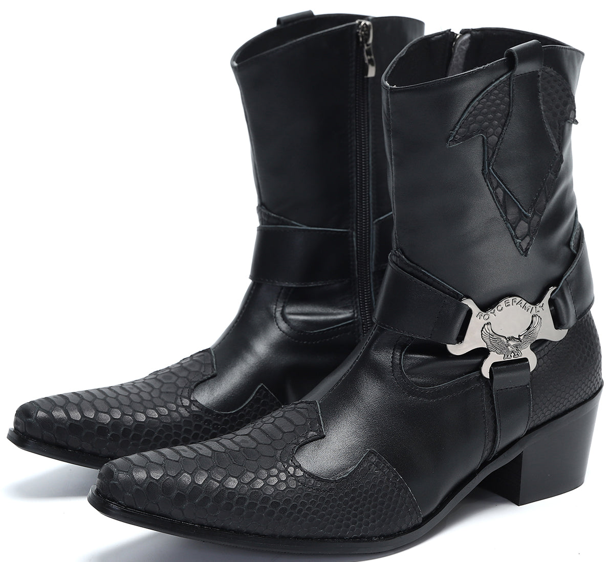 Men's Buckle High Top Western Boots