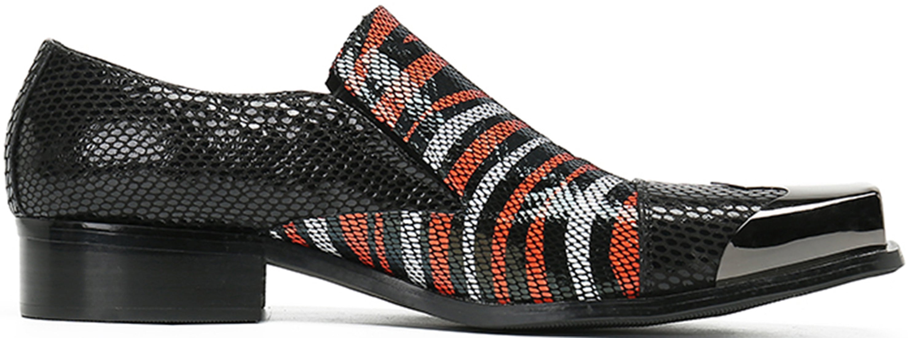 Men's Square-Toe Metal Western Loafers Tuxedo