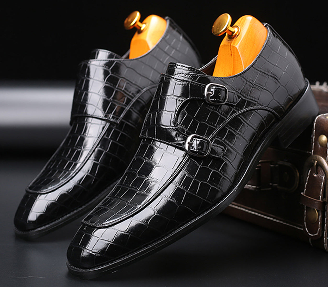 Men's Double Monk Strap Loafers