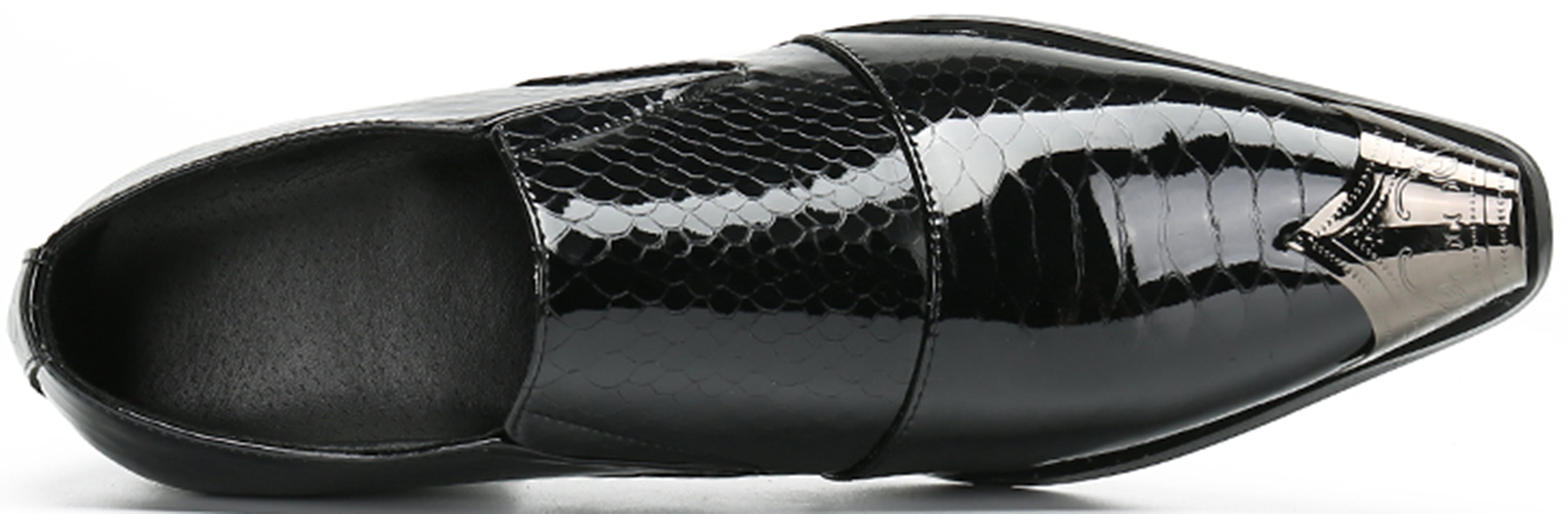 Men's Metal Tip Rivet Cuban Heel Opera Pumps
