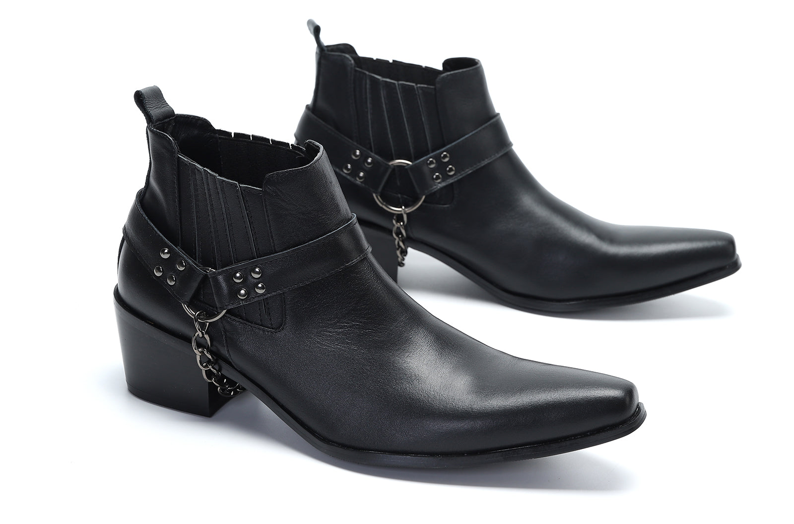 Botas occidentales con hebilla para hombre