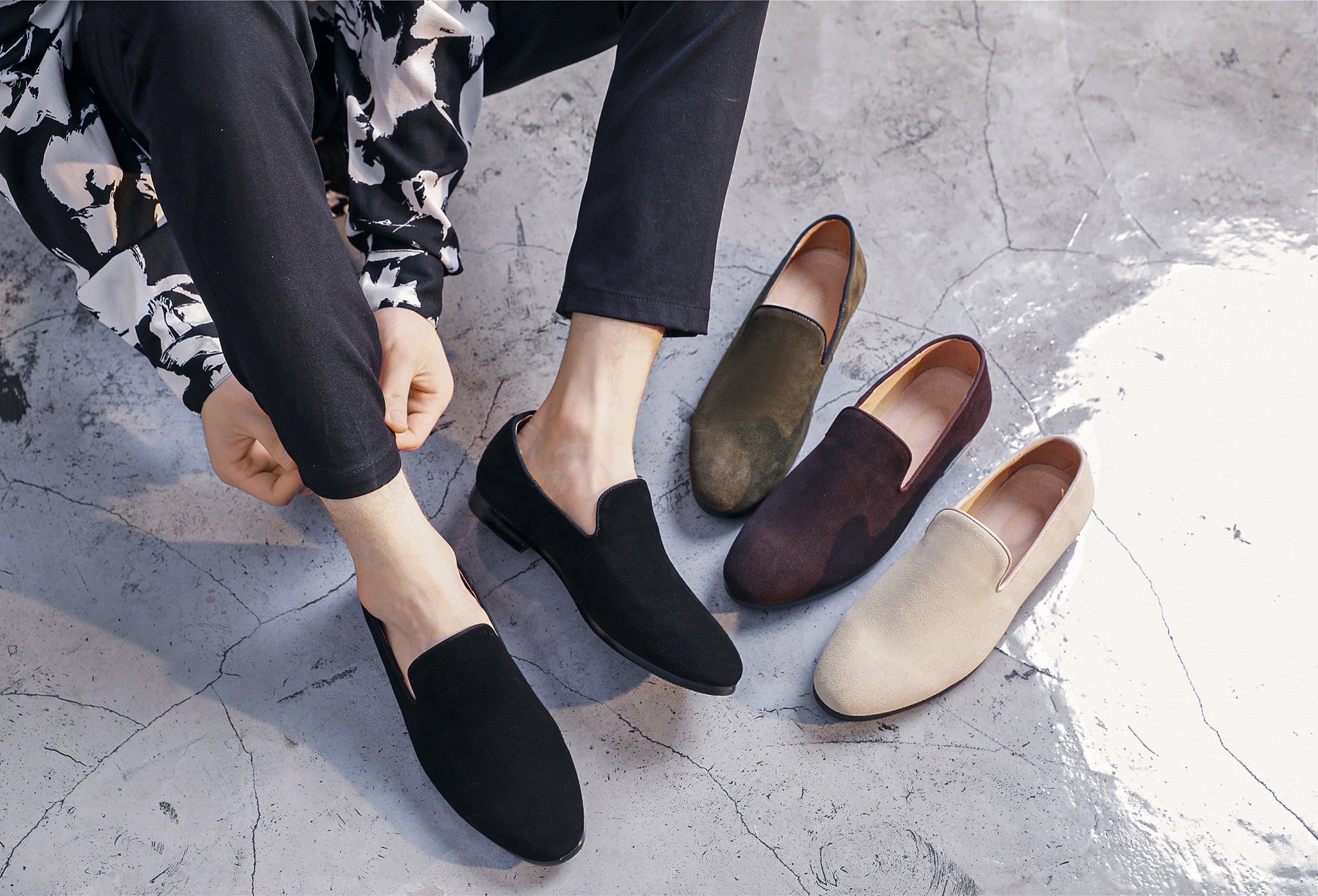 Men's Suede Casual Plain Loafers