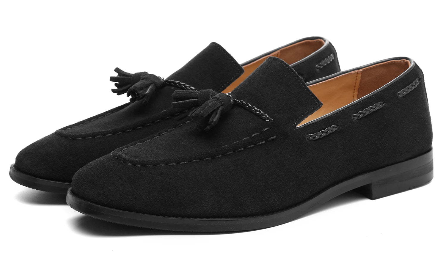 Mocasines con puntera de bicicleta y borlas para hombre