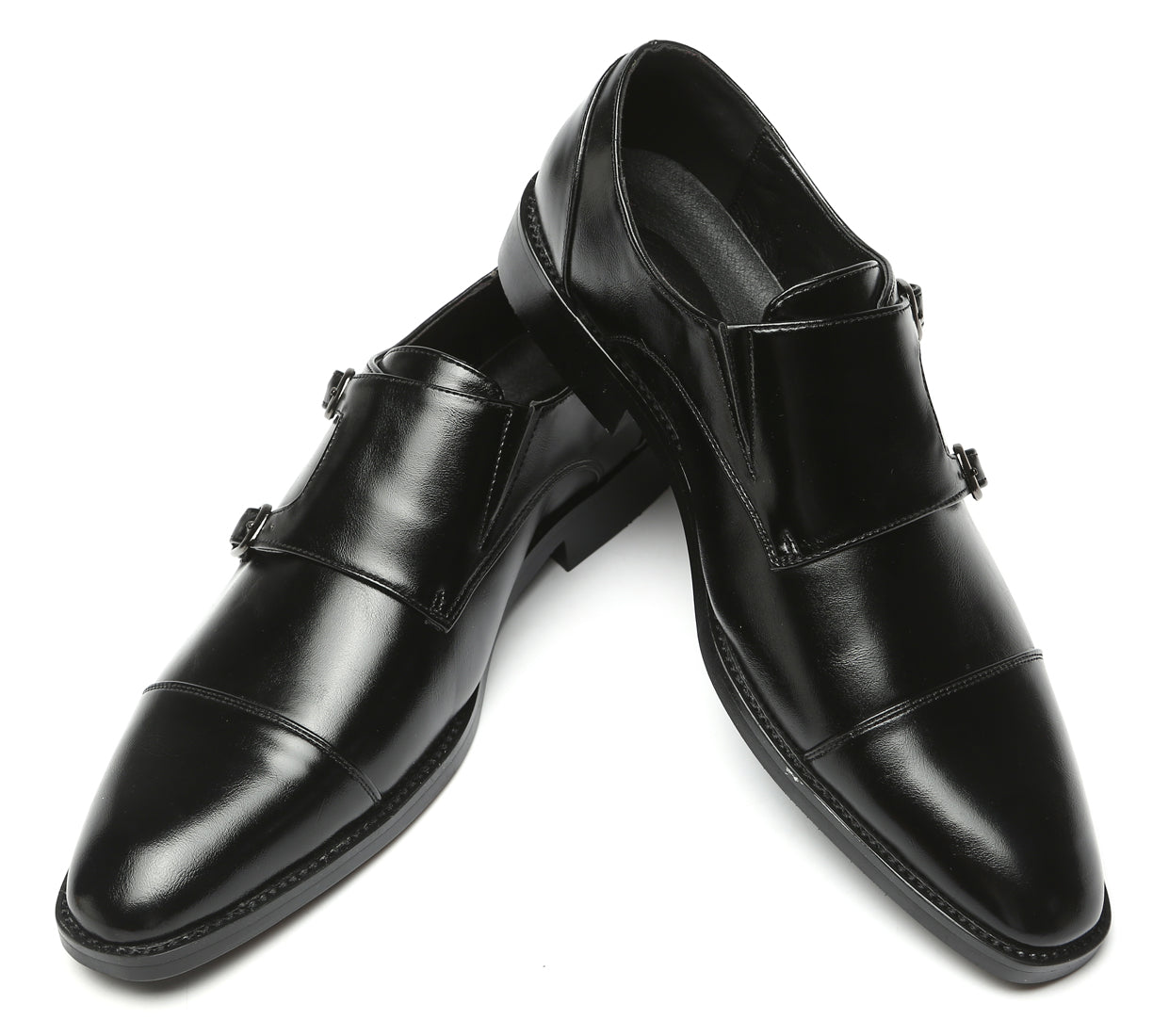 Mocasines con puntera y tira tipo monje para hombre