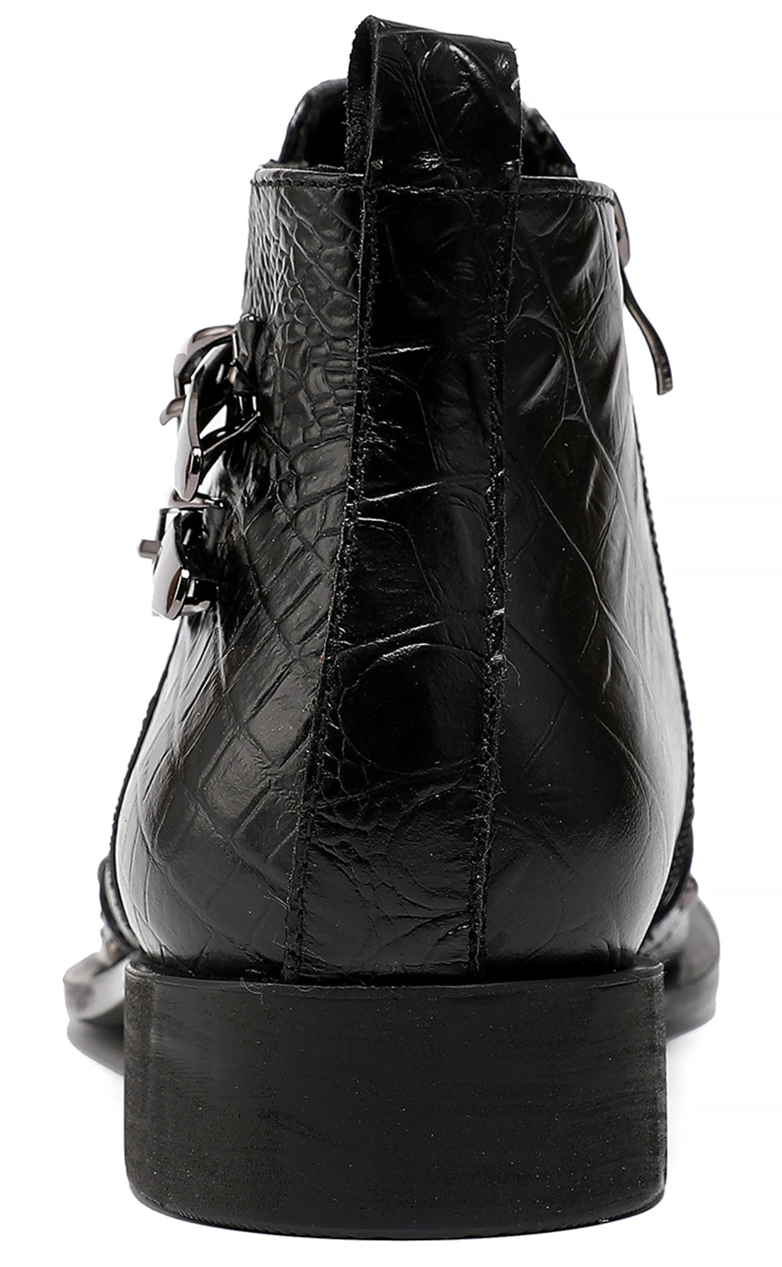 Botas occidentales con punta de metal y león a la moda para hombre 