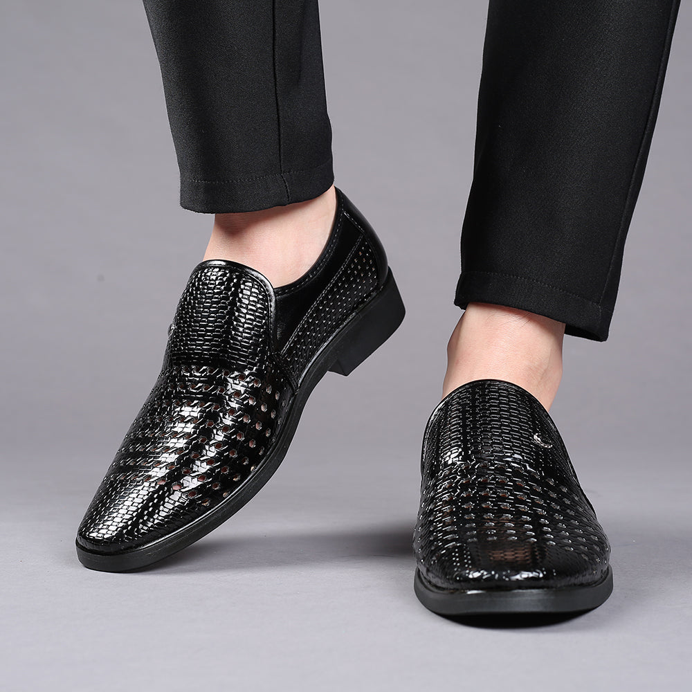 Mocasines tejidos transpirables para hombre 